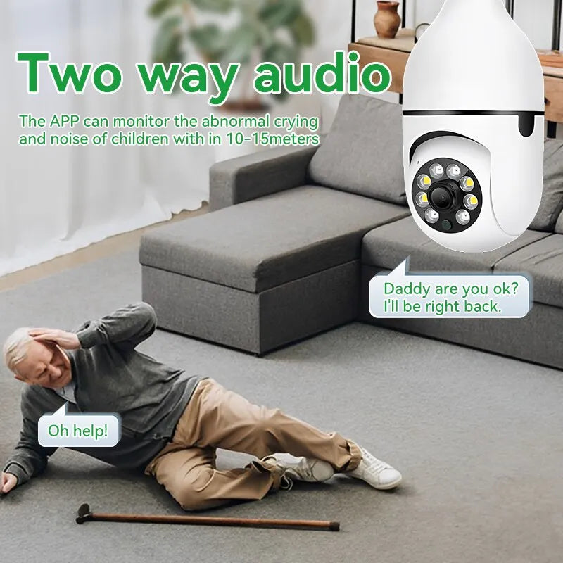 Camera de surveillance Wifi 1MP sans fil, vision nocturne et détection de mouvement.