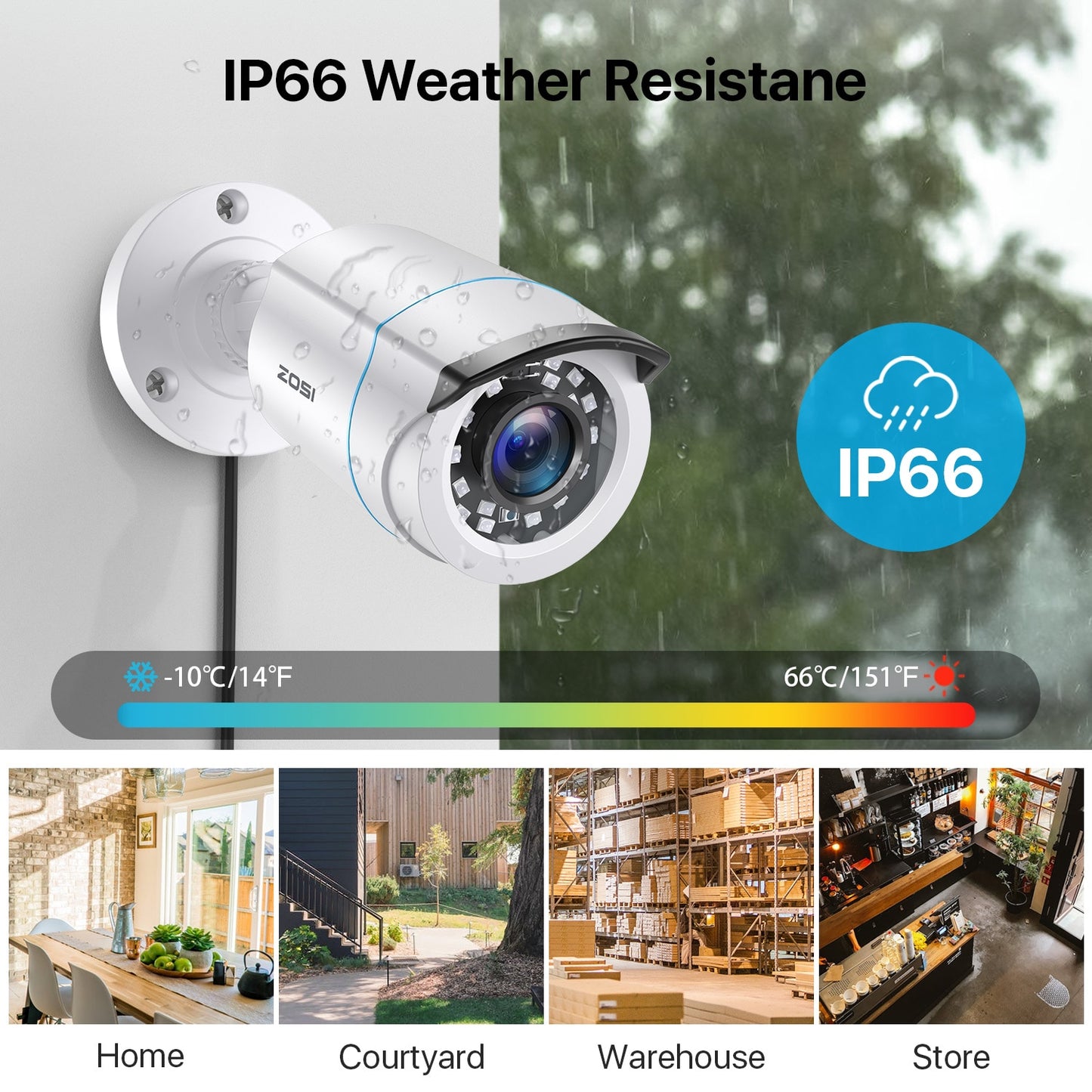 ZOSI Home Security System H.265+ 8CH DVR 4/8pcs 2.0MP 1080p Night Vision Outdoor Surveillance Waterproof Camera Kits