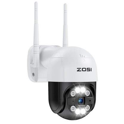 Caméra de surveillance sans fil intelligente HD ZOSI 3MP avec détection humaine AI et vision nocturne en couleur