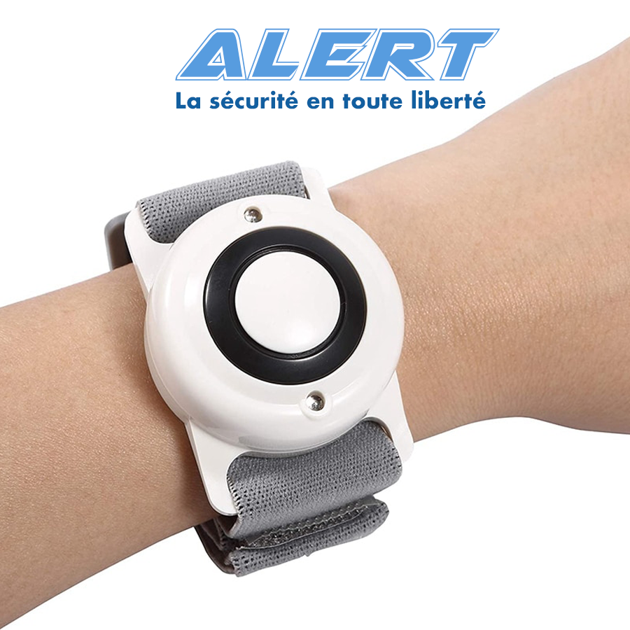 ALERT, Bracelet Alarme 130 dB et LEDs rouges