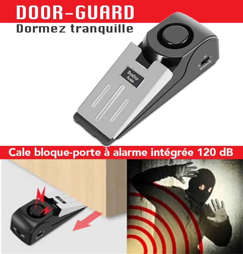 DOOR-GUARD Blocage de porte Anti-intrusion à alarme intégrée 120 Décibels