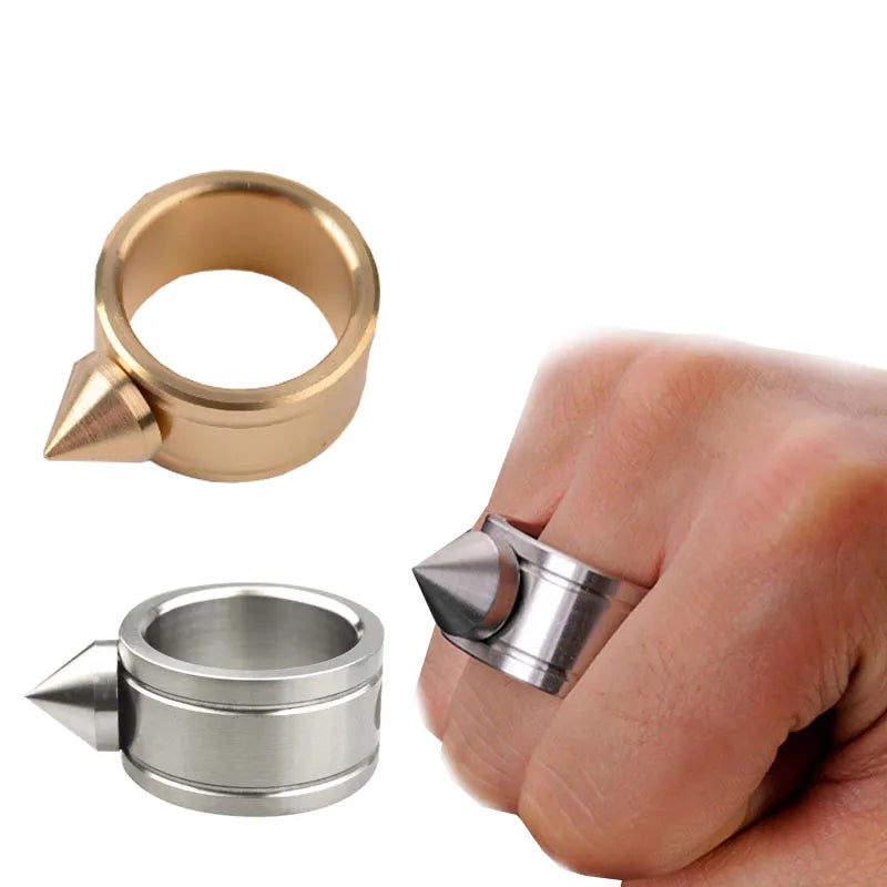 Anneau/bague de défense métal 1 pointe