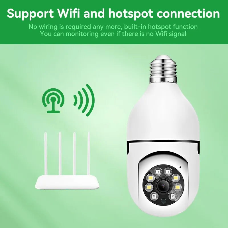 Camera de surveillance Wifi 1MP sans fil, vision nocturne et détection de mouvement.