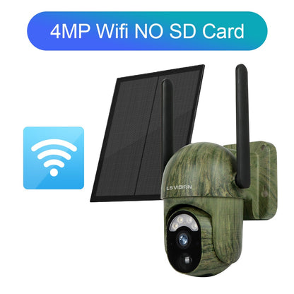 Caméra de sécurité solaire sans fil extérieure WiFi / 4G à détection humaine/animale conversation bidirectionnelle IP66 étanche
