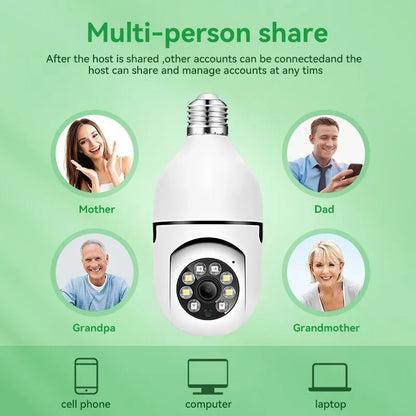 Camera de surveillance Wifi 1MP sans fil, vision nocturne et détection de mouvement.