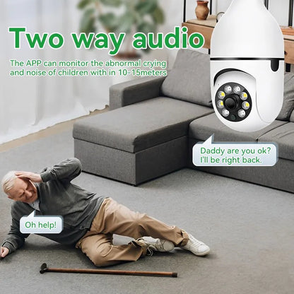 Camera de surveillance Wifi 1MP sans fil, vision nocturne et détection de mouvement.