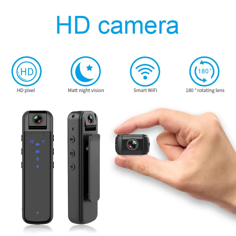 Ne manquez plus aucun moment important ! Mini Caméra HD 1080P avec vision nocturne et détection de mouvement.