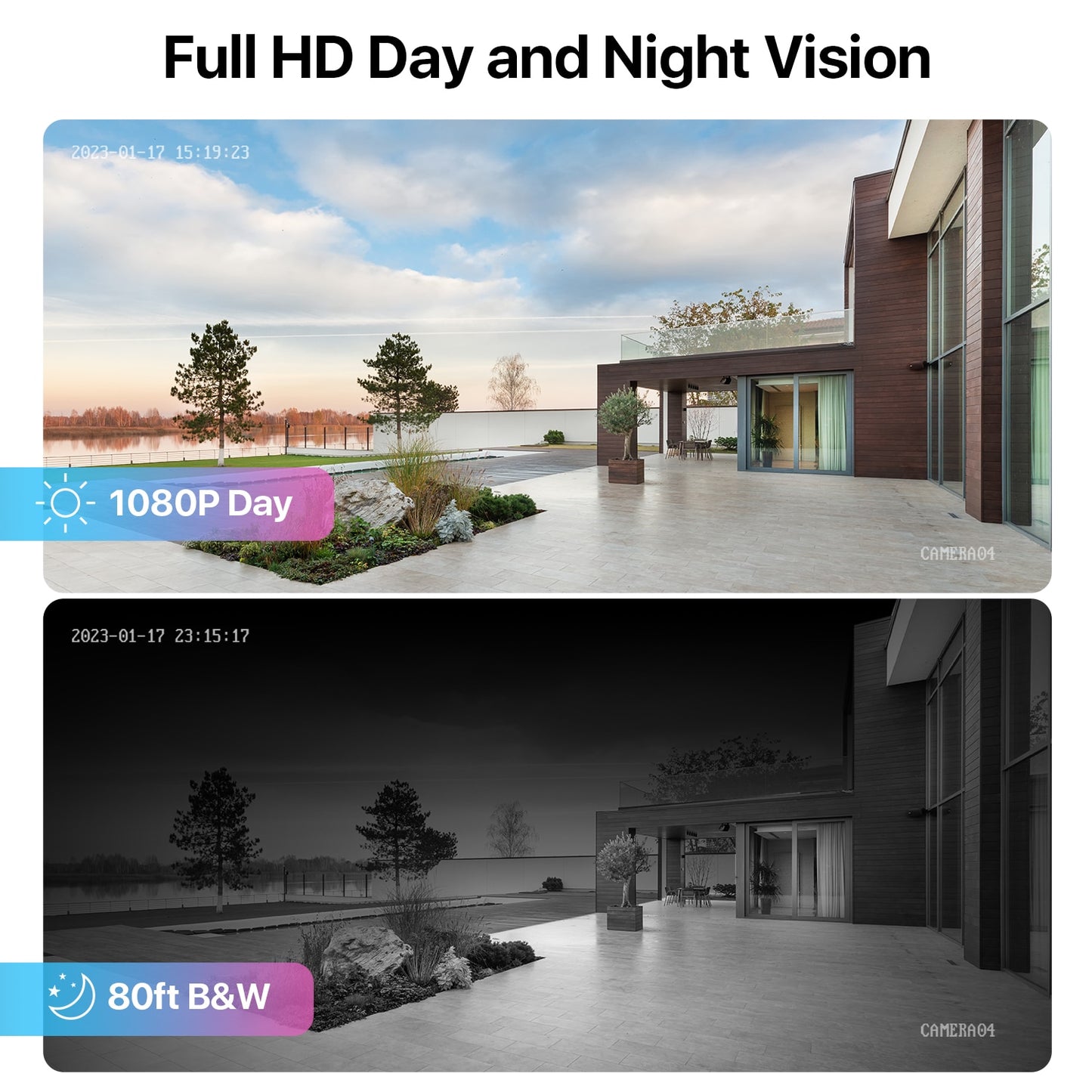 ZOSI Home Security System H.265+ 8CH DVR 4/8pcs 2.0MP 1080p Night Vision Outdoor Surveillance Waterproof Camera Kits