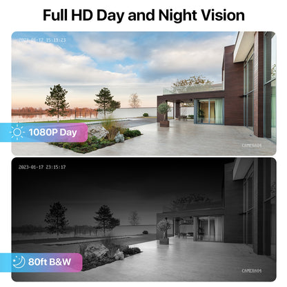 ZOSI Home Security System H.265+ 8CH DVR 4/8pcs 2.0MP 1080p Night Vision Outdoor Surveillance Waterproof Camera Kits