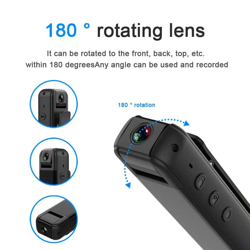 Ne manquez plus aucun moment important ! Mini Caméra HD 1080P avec vision nocturne et détection de mouvement.