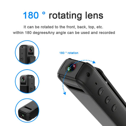 Ne manquez plus aucun moment important ! Mini Caméra HD 1080P avec vision nocturne et détection de mouvement.