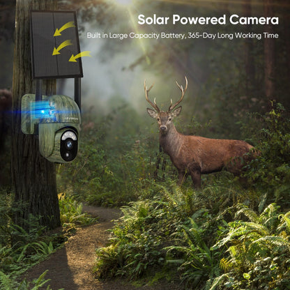 Caméra de sécurité solaire sans fil extérieure WiFi / 4G à détection humaine/animale conversation bidirectionnelle IP66 étanche