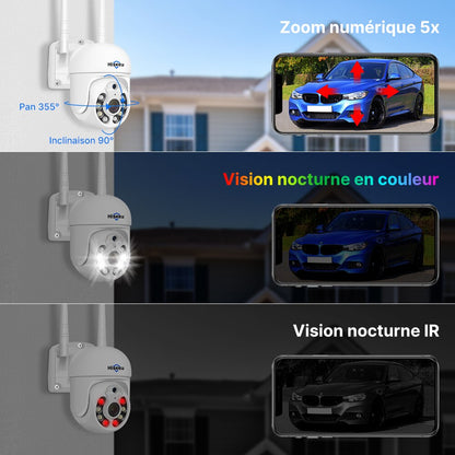Hiseeu 5MP WiFi CCTV Camera Security System Kit 10CH NVR Recorder Set P2P Outdoor Wireless IP Cameras Video Surveillance System