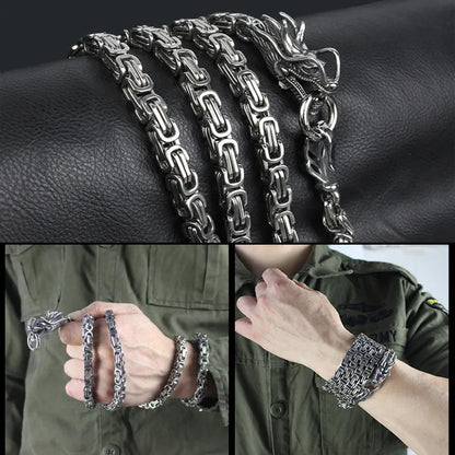 Chaine Dragon acier/cuivre